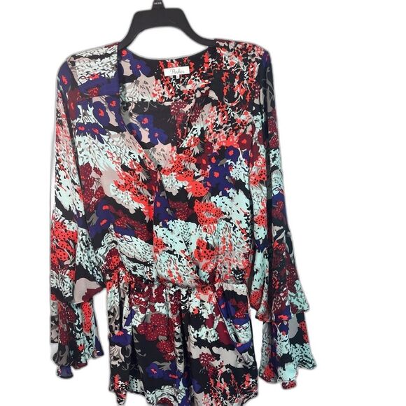 Parker SILK LONG BELL sleeve romper XS - Picture 8 of 10